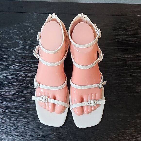 BRAND NEW STEVE MADDEN GIRL'S BONE JTARLY HEELS SANDAL G1 - Picture 3 of 16